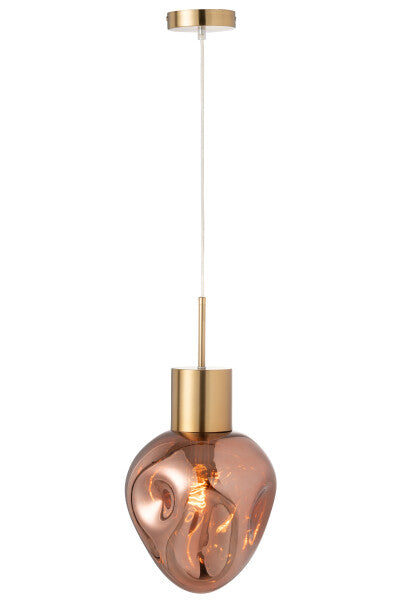 Lampe suspension métal / verre